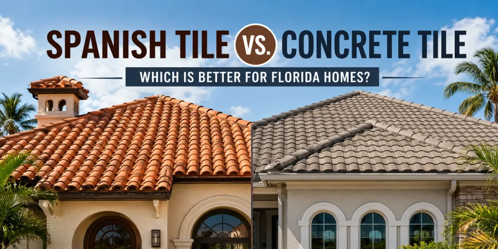 Spanish Tile vs. Concrete Tile: Which Is Better for Florida Homes? 1 Spanish Tile vs. Concrete Tile Which Is Better for Florida Homes